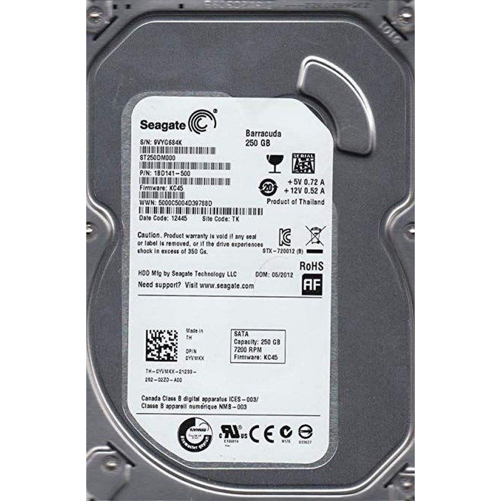 HDD Seagate 3.5inch / 250GB / 7200RPM PULLED