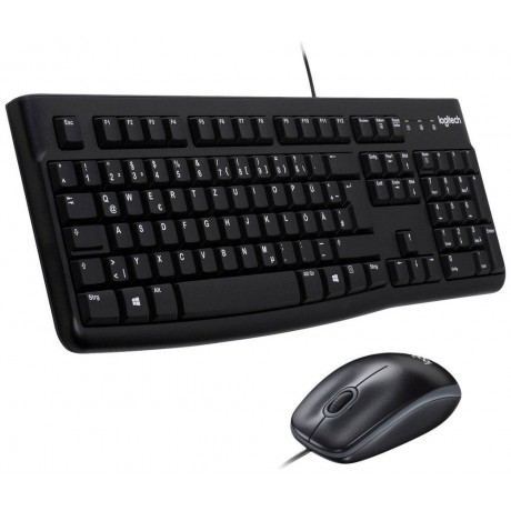 Logitech Desktop MK120 toetsenbord USB QWERTZ Duits Inclusief muis Zwart OPEN BOX